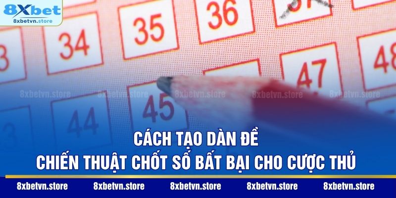 Cách Tạo Dàn Đề - Chiến Thuật Chốt Số Bất Bại Cho Cược Thủ